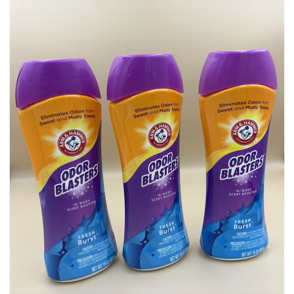 Lot of 3 - Arm & Hammer Clean Scentsations Scent Booster ~ Fresh Burst ~ 15 OZ